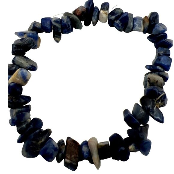 Set Of 4 Stone & Glass Bead Bracelets In Assorted Colors. B61 - Picture 14 of 16